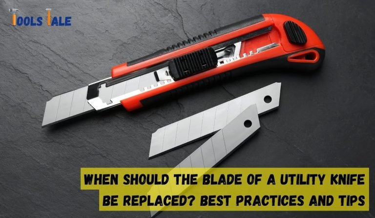 When should the blade of a utility knife be replaced