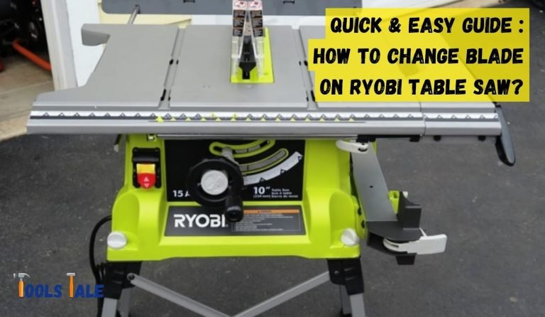 How to change blade on ryobi table saw