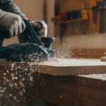 How to use an electric planer machine to smooth a wooden board