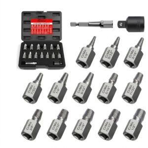 15 Pieces Screw Extractor Set