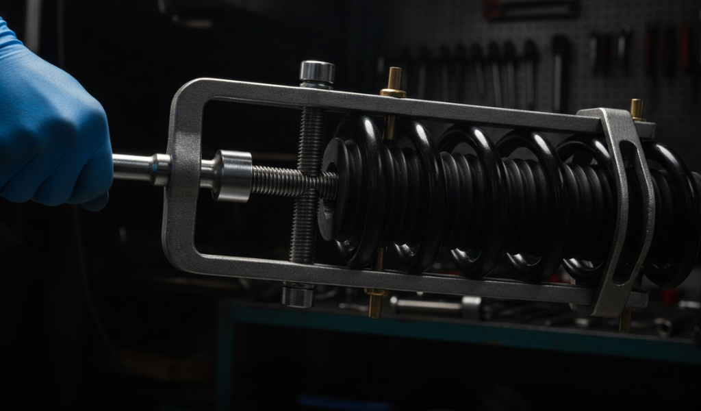  Evenly Tighten a Spring Compressor