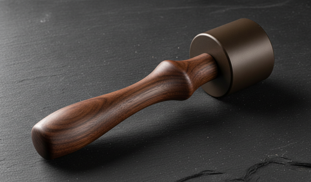 Round carver's mallet with a durable bronze-colored urethane head