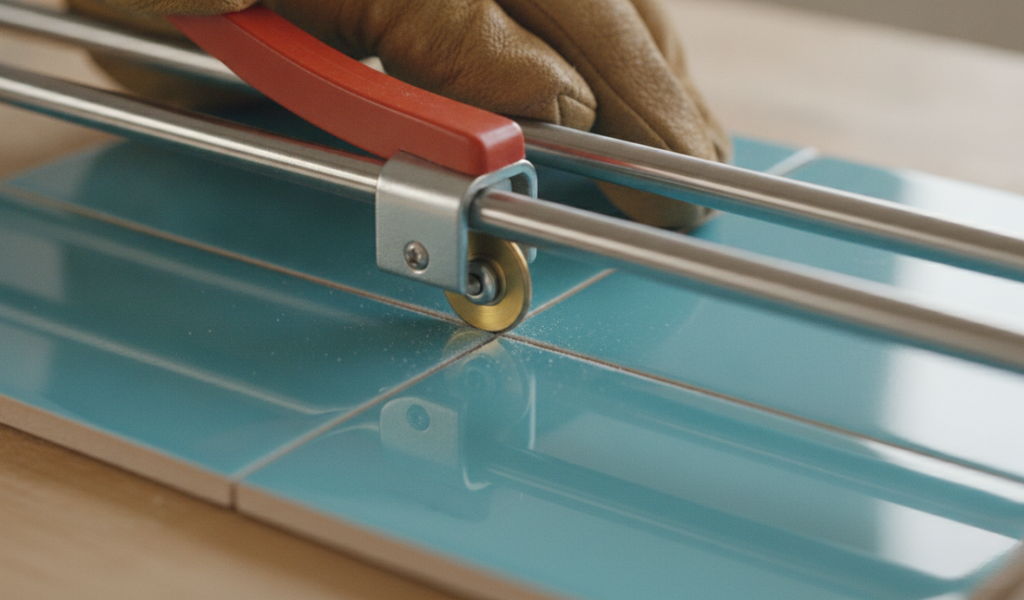 A Manual Tile Cutter.