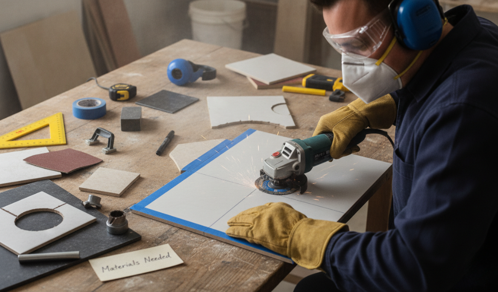 Use an Angle Grinder to Cut Tiles
