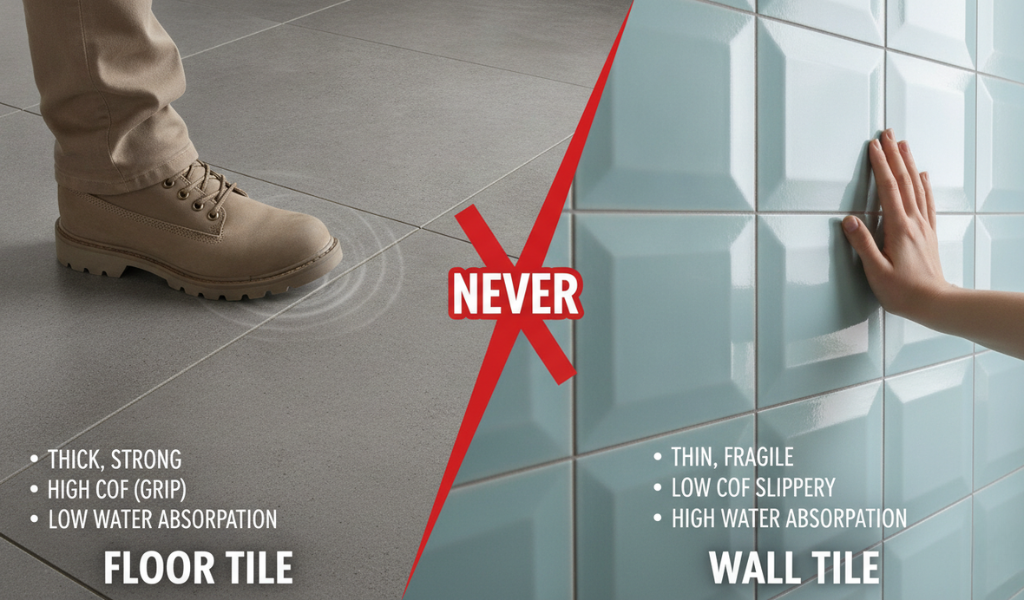 Differences Between Wall Tile and Floor Tile