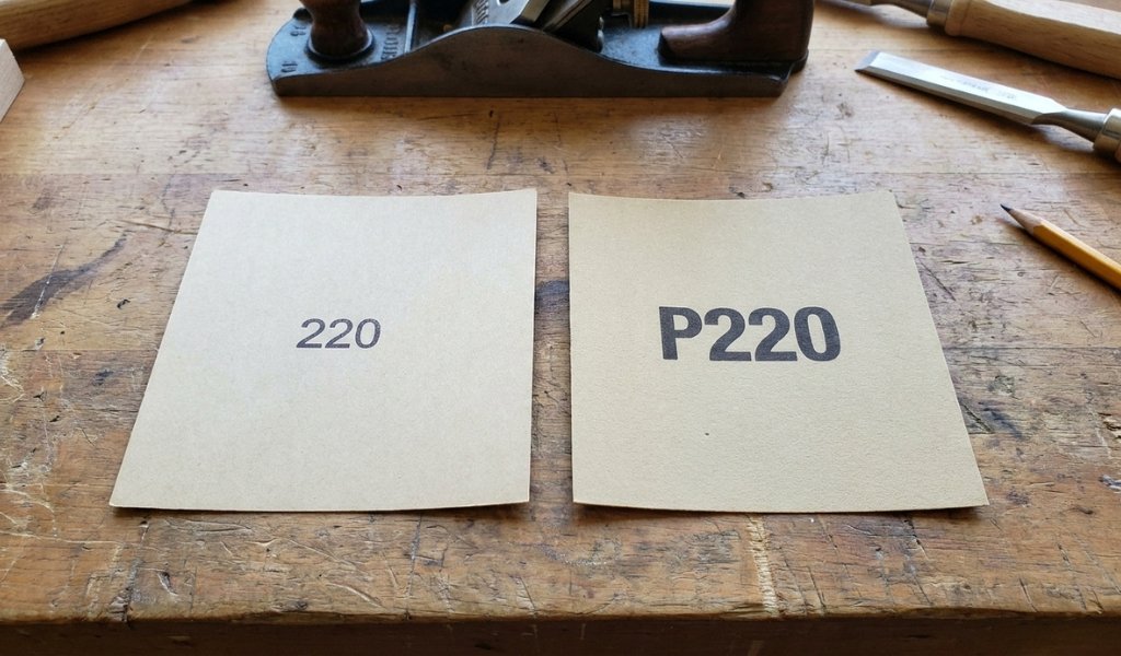 Comparison of North American CAMI grit numbers and European FEPA P-grade sandpaper labels.