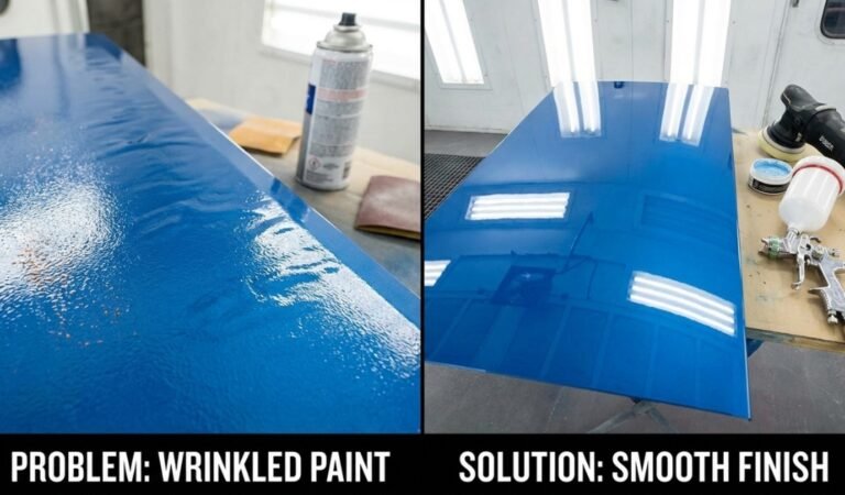 How to fix spray paint wrinkling on a metal surface