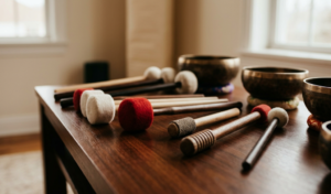 Comparative overview of Different Types of Mallets (felt, rubber, gong, and friction types)
