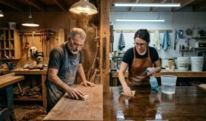 Wet vs Dry Wood Sanding