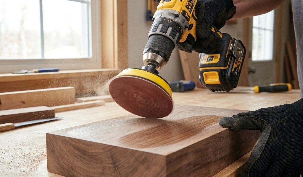 2 inch drill sander attachment with backer plate for surface prep