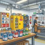 Flammability of paint storage cabinet and safety ventilation in a workshop