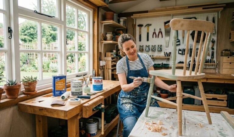 how to paint wood furniture without sanding using specialty paint and deglosser in a workshop