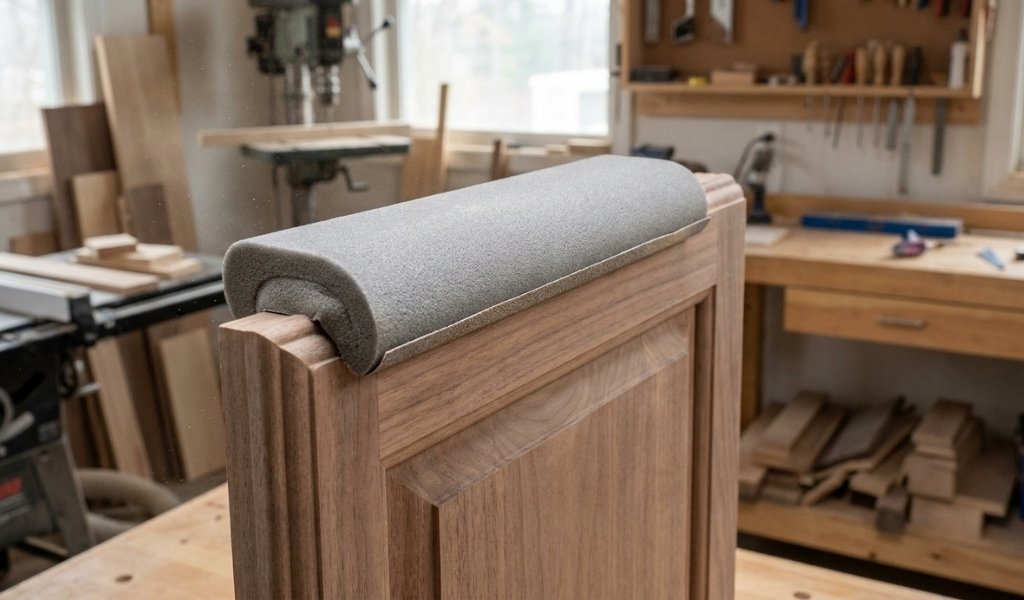 ultra-soft foam sanding pads bending over complex curves and moldings