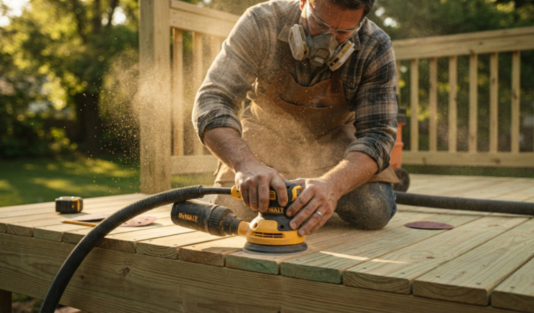 How to Sanding Pressure Treated Wood Before Staining : Guide to Staining and Finishing