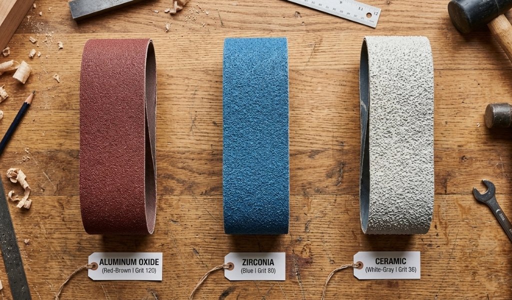 comparison of aluminum oxide zirconia and ceramic sanding belts for wood