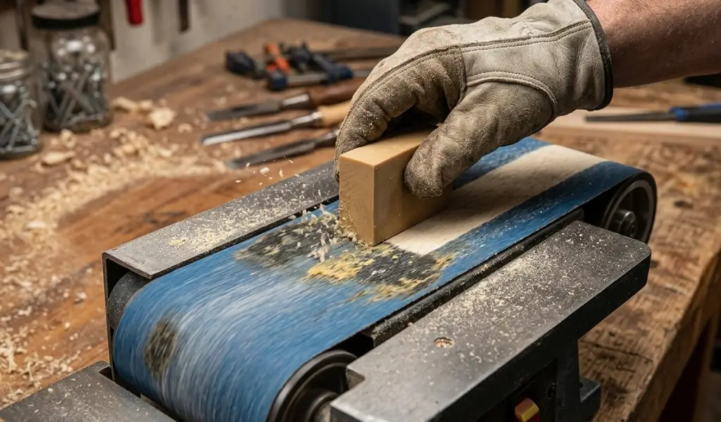 Cleaning a Clogged Sanding Belt