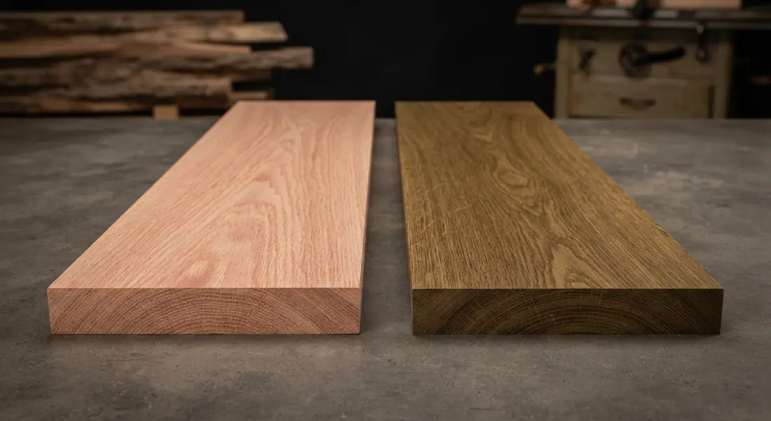 Red oak vs White oak : Strength, Durability, and Appearance Compared