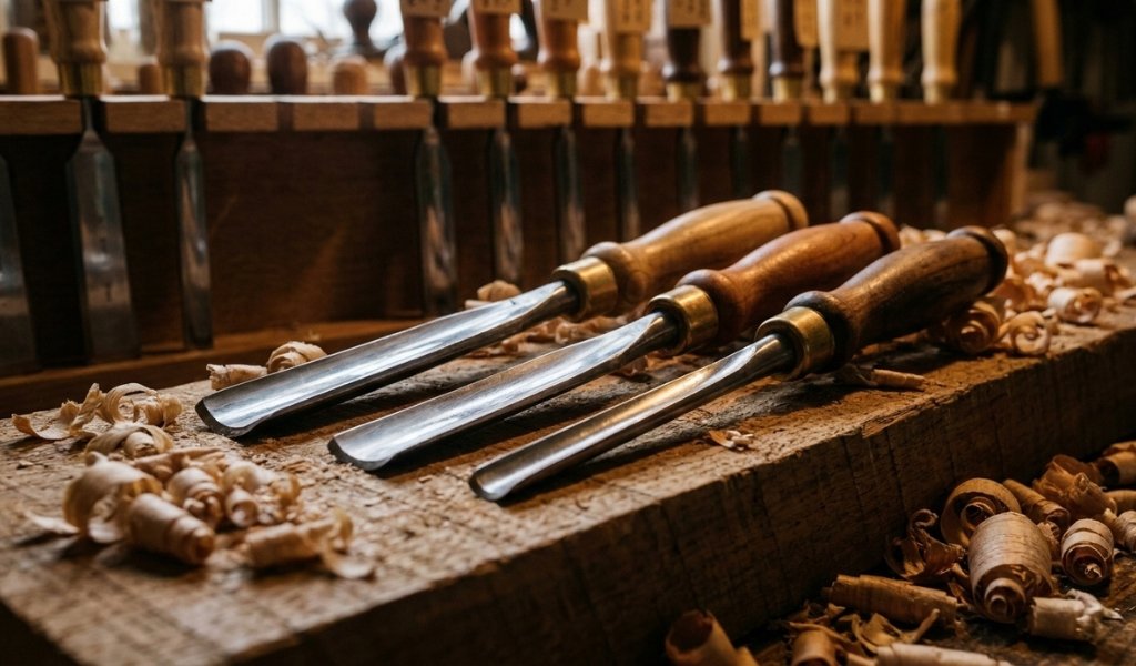 wood carving gouges and half-round chisel profiles