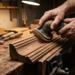 profile sander for wood smoothing intricate crown moulding curves and contours